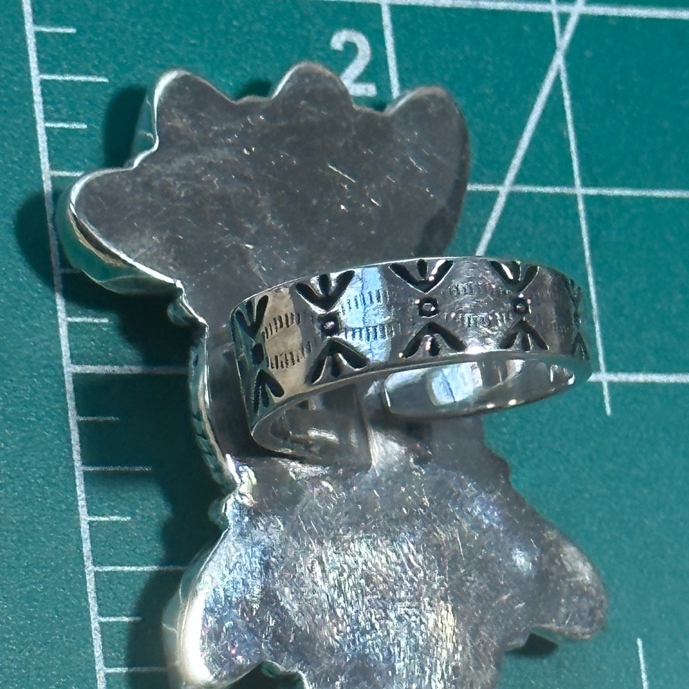 Turquoise Herkimer Diamond Statement Sterling Sil… - image 3